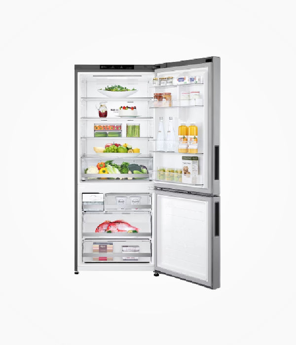 LG 454L Bottom Freezer Inverter Refrigerator Platinum Silver GB-B4059PZ