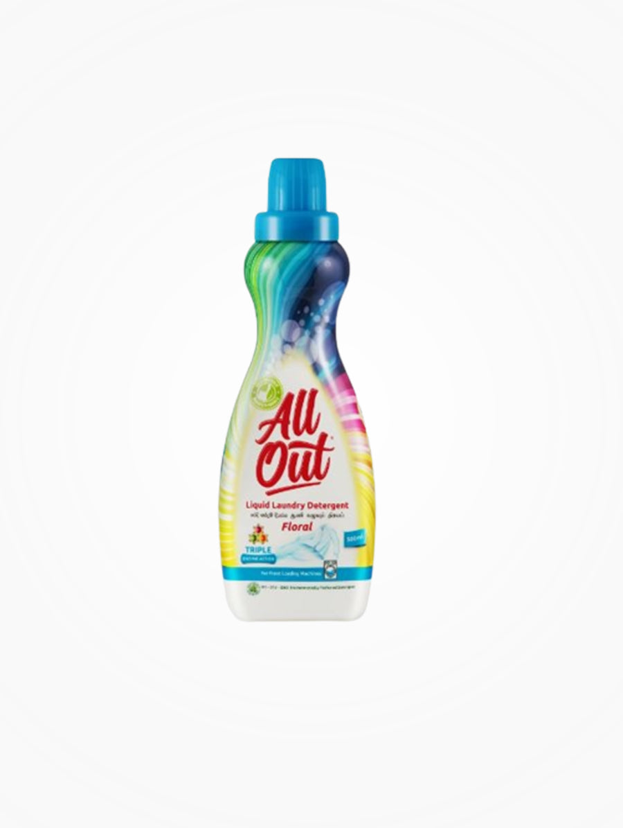 All Out Laundry Liquid Detergent Front Loading 500Ml