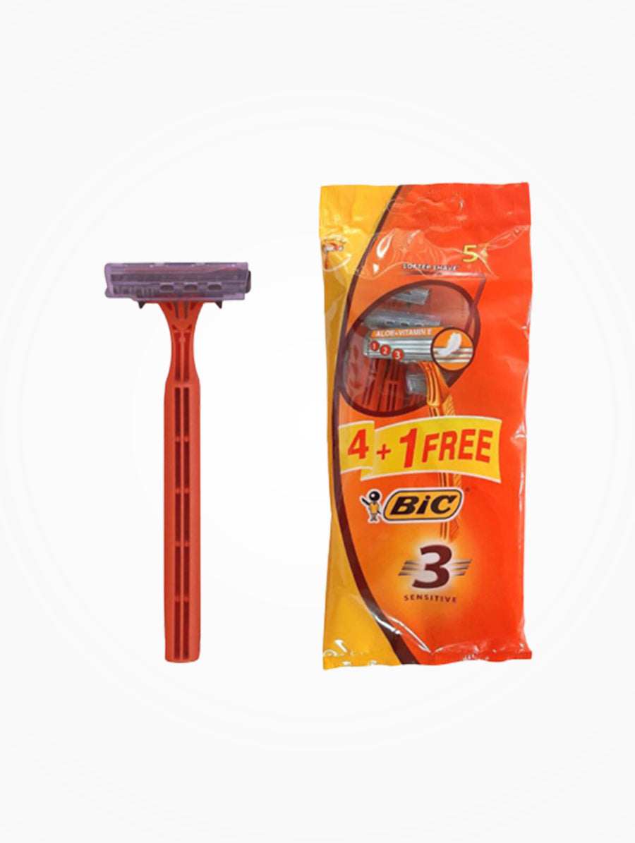 BIC 3 Sensitive Razor 4 + 1 Free – Supiripola