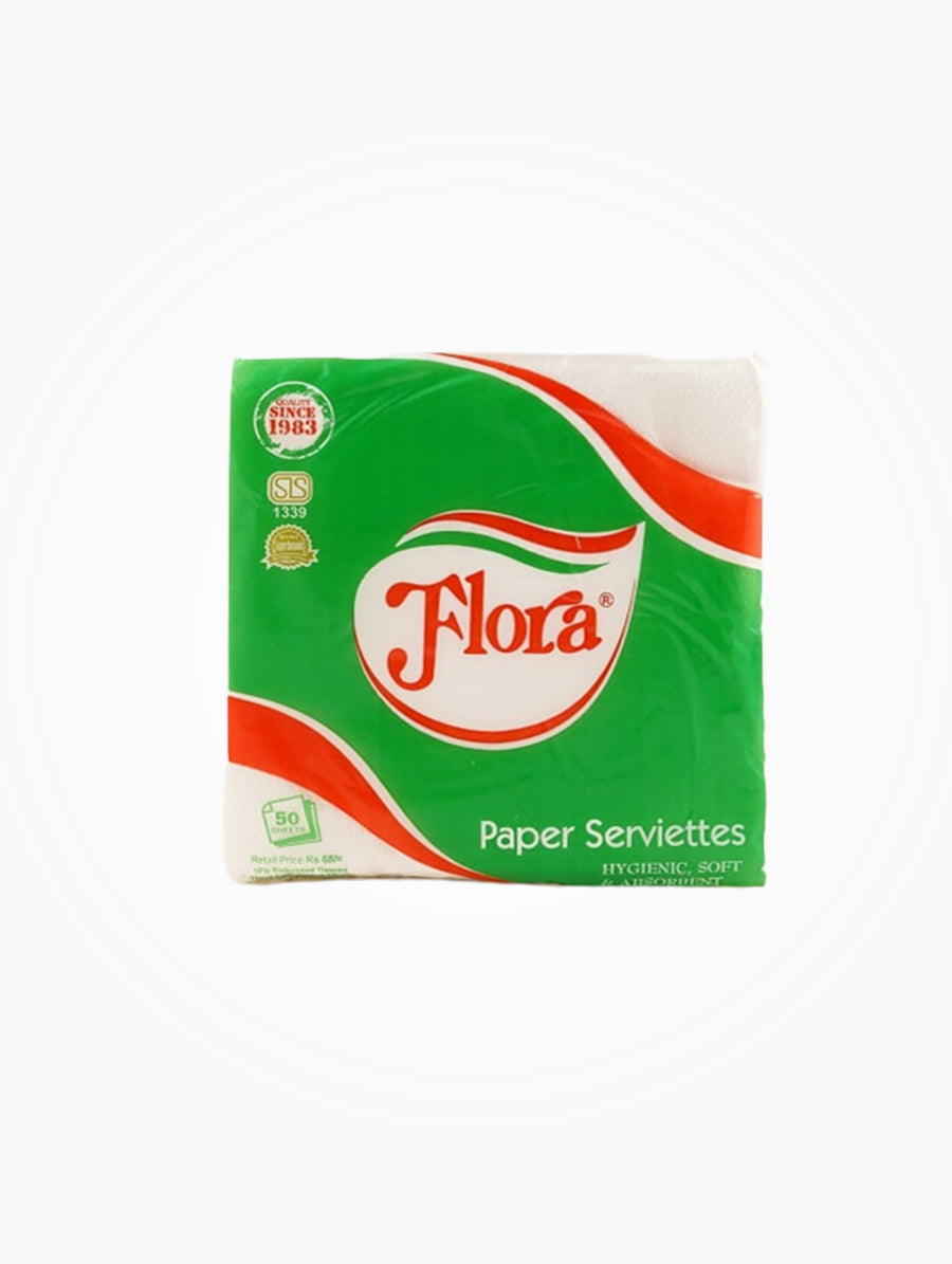 Flora Paper Serviettes 50S