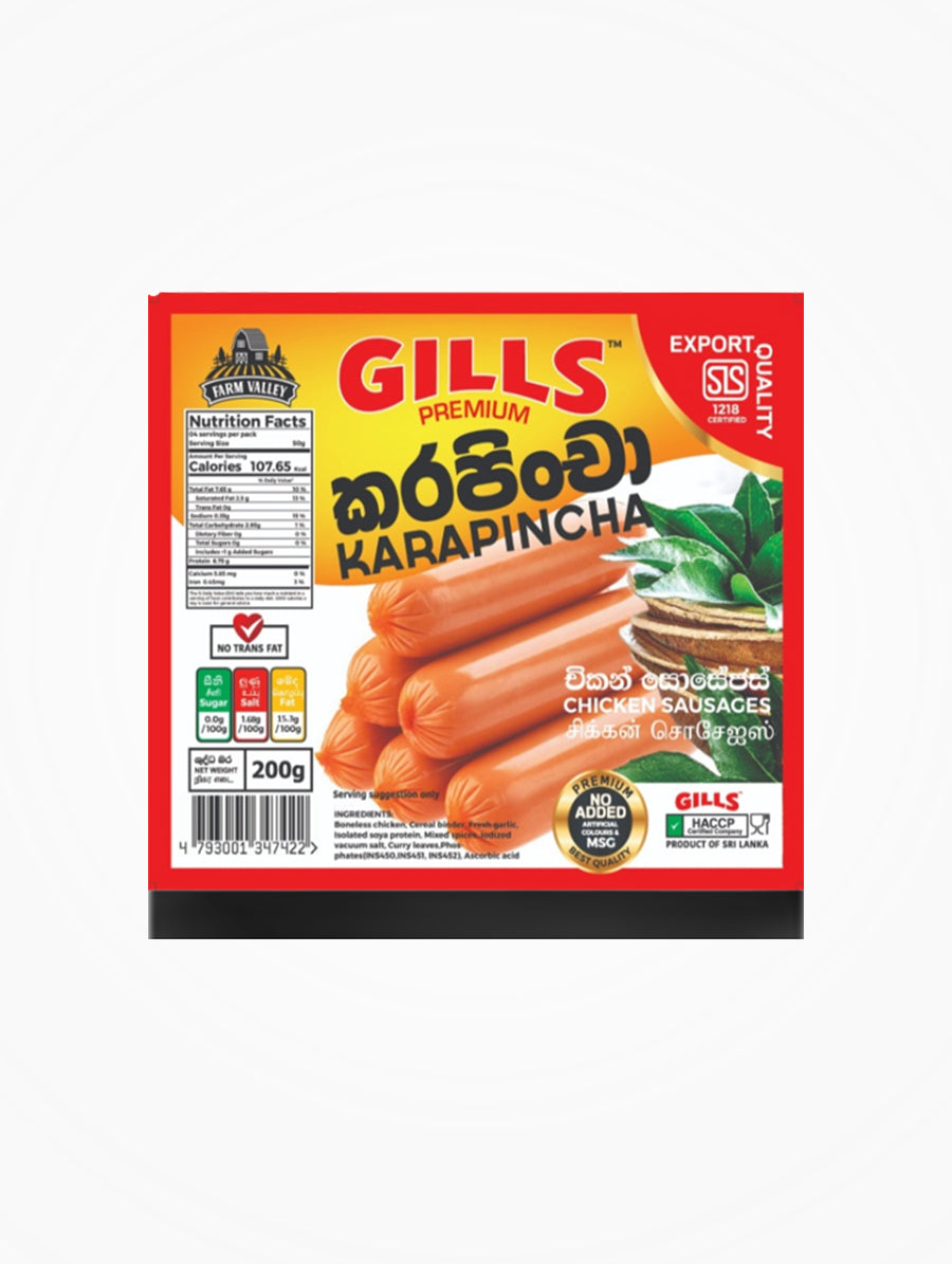 Gills Chicken Sausage Karapincha 200G