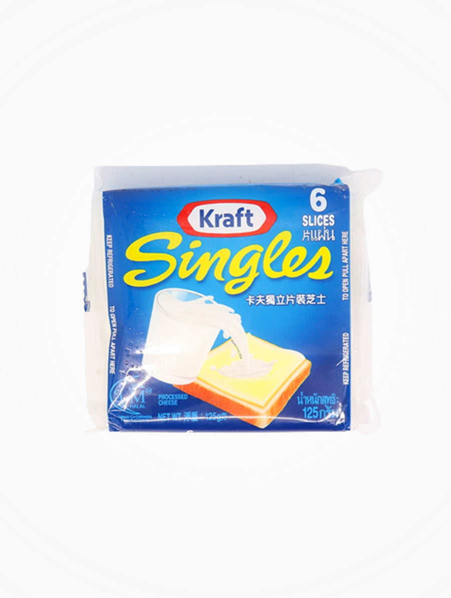 Kraft Cheese Cheddar Slices 125G