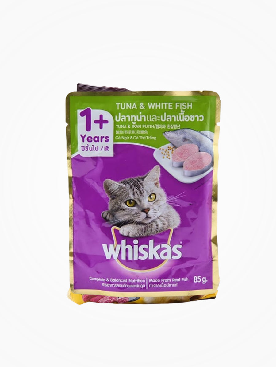 Whiskas Cat Food Pouch Tuna & White Fish 80g